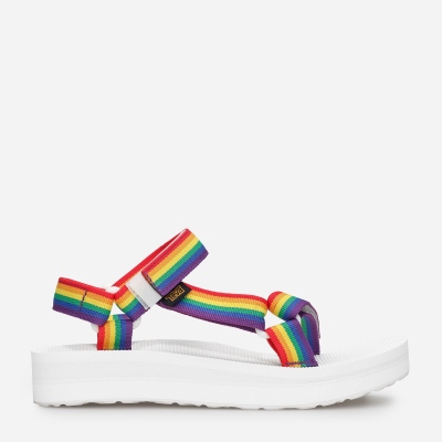 Teva Midform Universal Rainbow Pride Women's Multicolor / White Sandals CA60575 Canada Sale